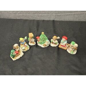 Vintage Miniature Christmas Figurines, (Lot Of 7) Mercuries USA,‎ 1991.